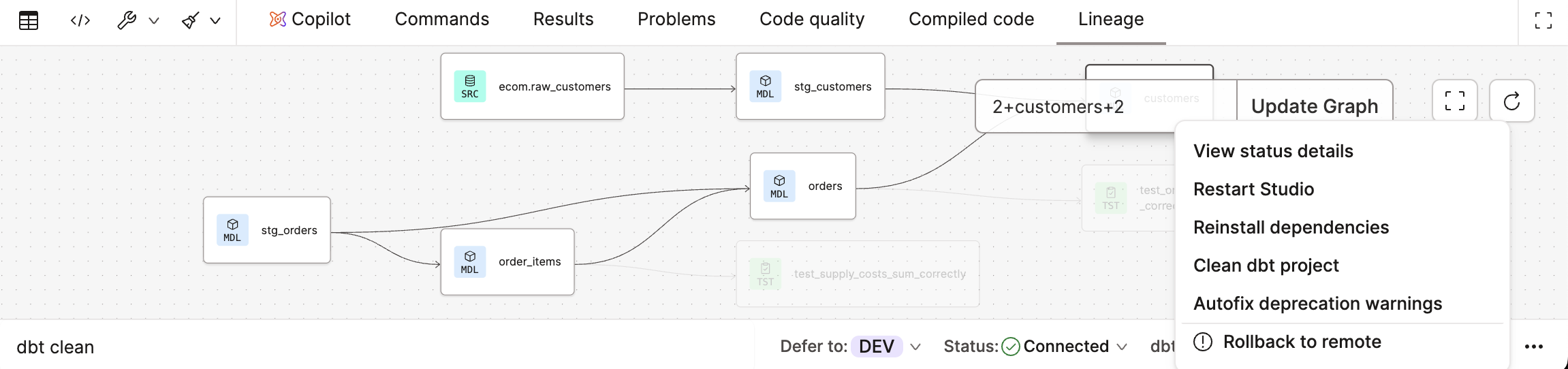 Access the Studio IDE options menu to autofix deprecation warnings Access the Studio IDE options menu to autofix deprecation warnings